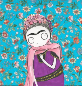 Frida Kalho violette